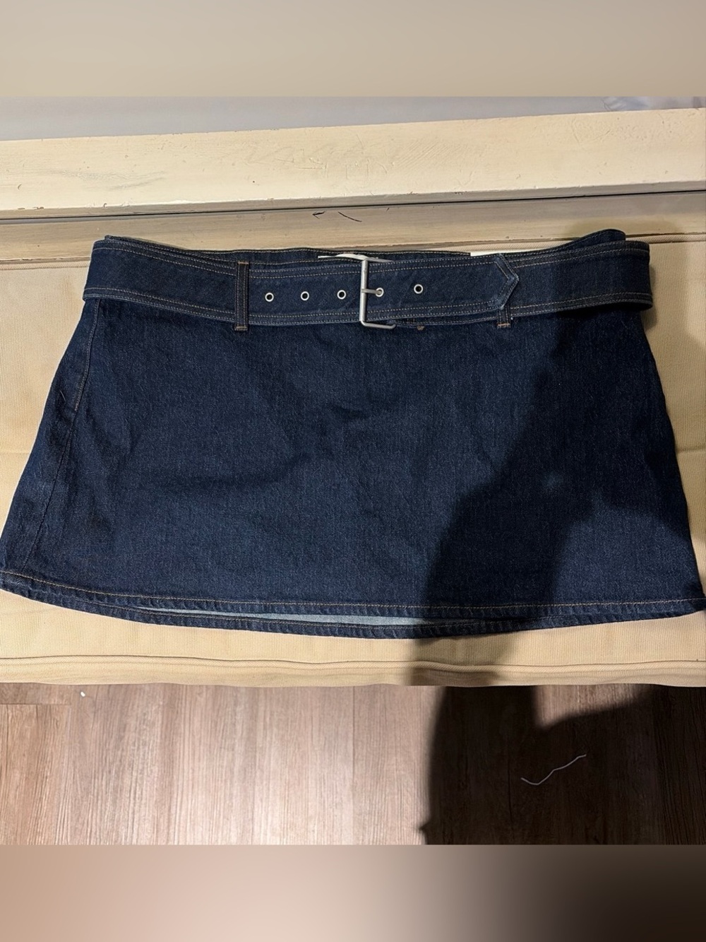 Abercrombie & Fitch Dark Denim Mini Skirt with Belt (NWT)